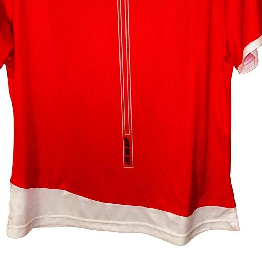 Lotto Italian Sport Women's Workout Tee Shirt‎ XL Soccer Training Red Orange - Picture 5 of 10